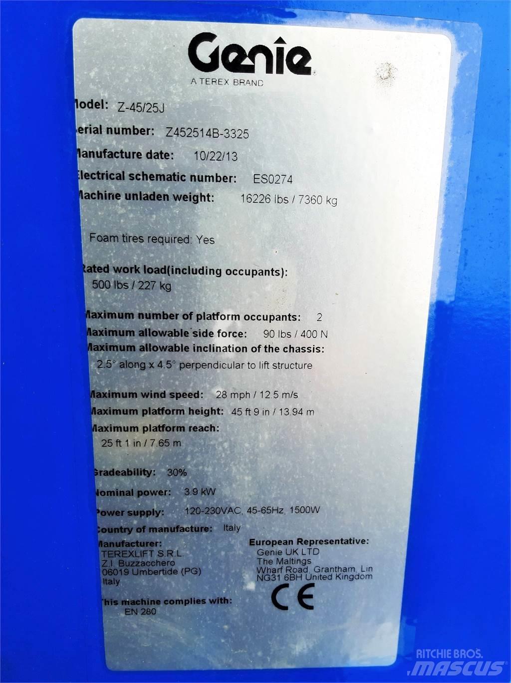 Genie Z45 25JDC Ανυψωτήρες με αρθρωτό βραχίονα