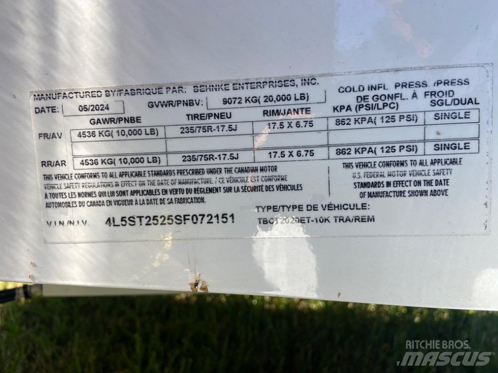 Behnke 2020ET-10K Λοιπές ρυμούλκες