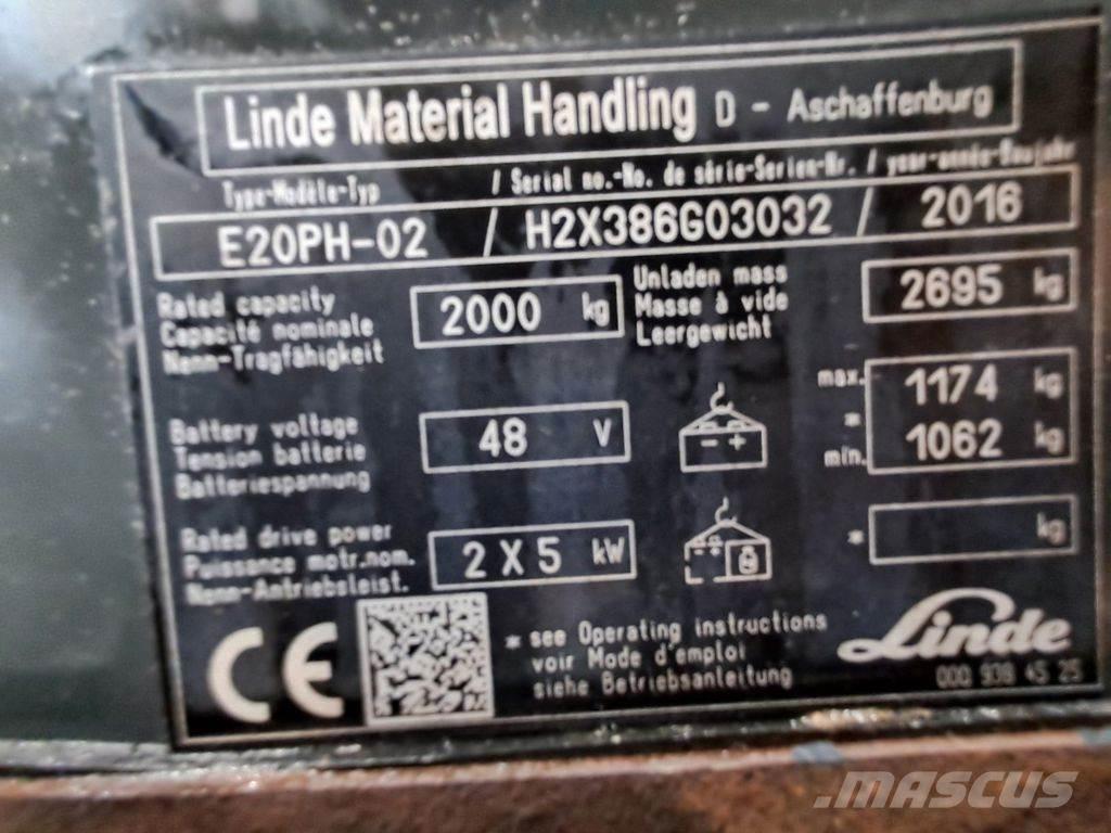 Linde E20PH-02 Ηλεκτρικά περονοφόρα ανυψωτικά κλαρκ