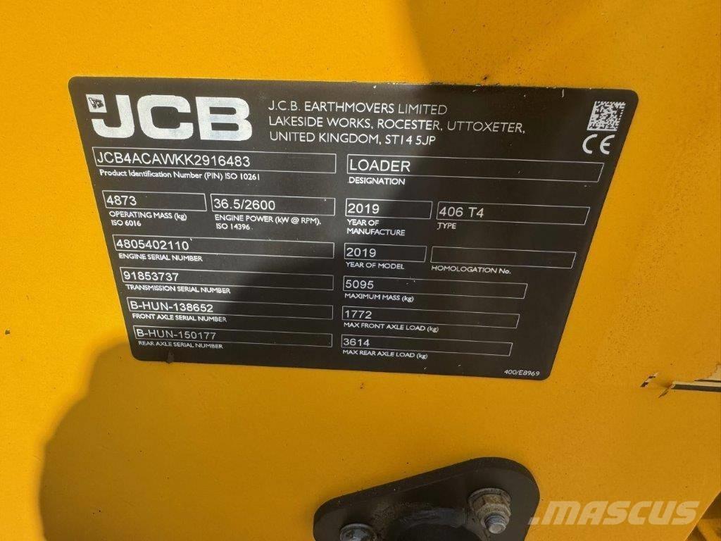 JCB 406 T4 Φορτωτές με λάστιχα (Τροχοφόροι)