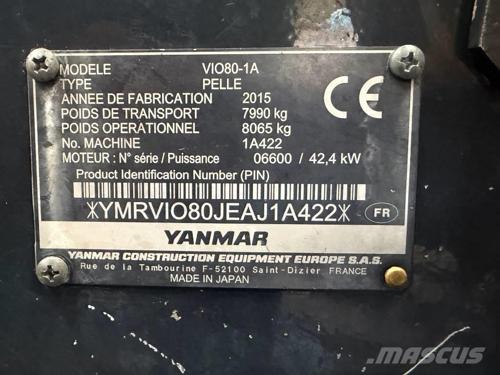 Yanmar Vio 80-1A Μίνι εκσκαφείς 7t - 12t