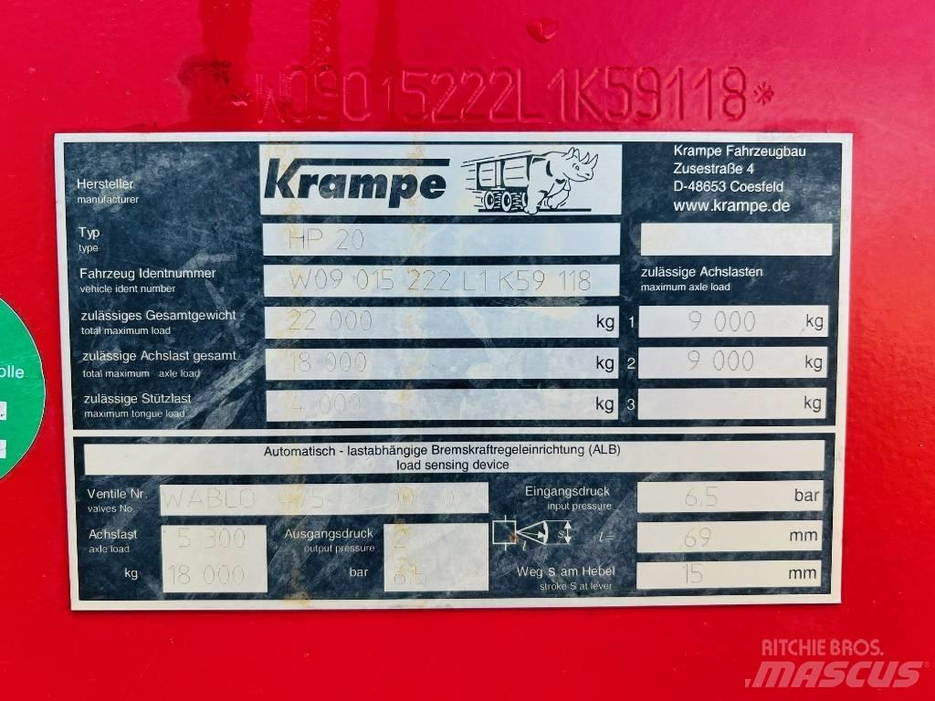 Krampe HP 20 Ανατρεπόμενες ρυμούλκες