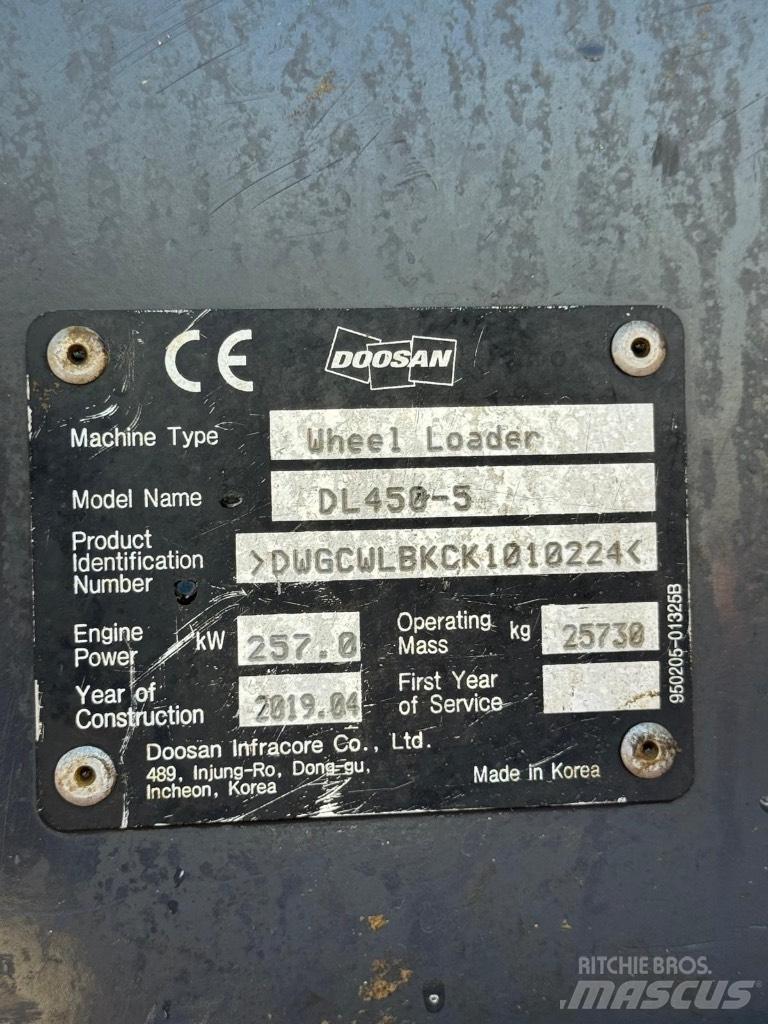 Doosan DL 450-5 Φορτωτές με λάστιχα (Τροχοφόροι)