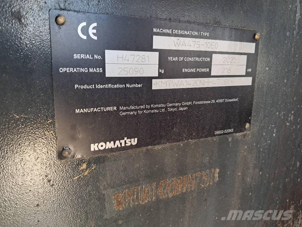 Komatsu WA475-10E0 Φορτωτές με λάστιχα (Τροχοφόροι)
