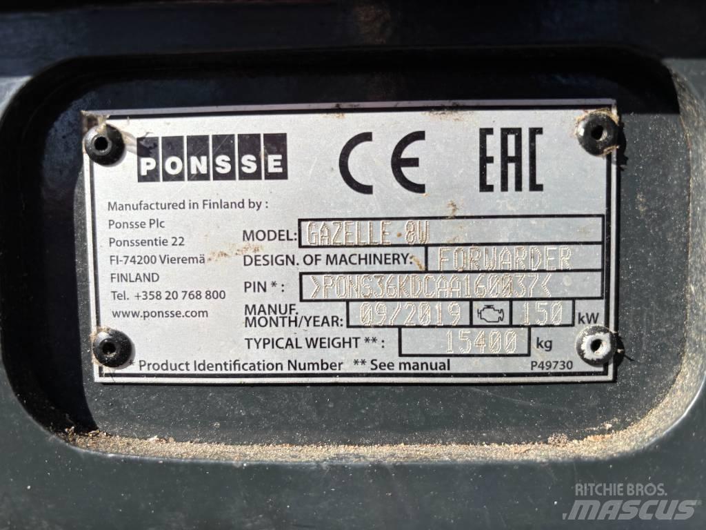 Ponsse GAZELLE 8W Μηχανήματα ξυλείας