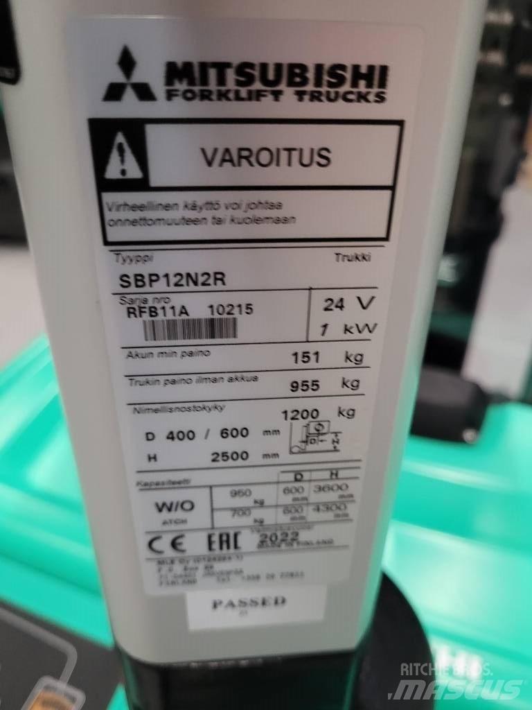 Mitsubishi SBP 12N2R Ηλεκτρικά παλετοφόρα με ιστό