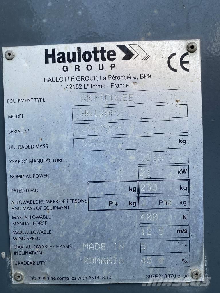 Haulotte HA 120 P Ανυψωτήρες με αρθρωτό βραχίονα