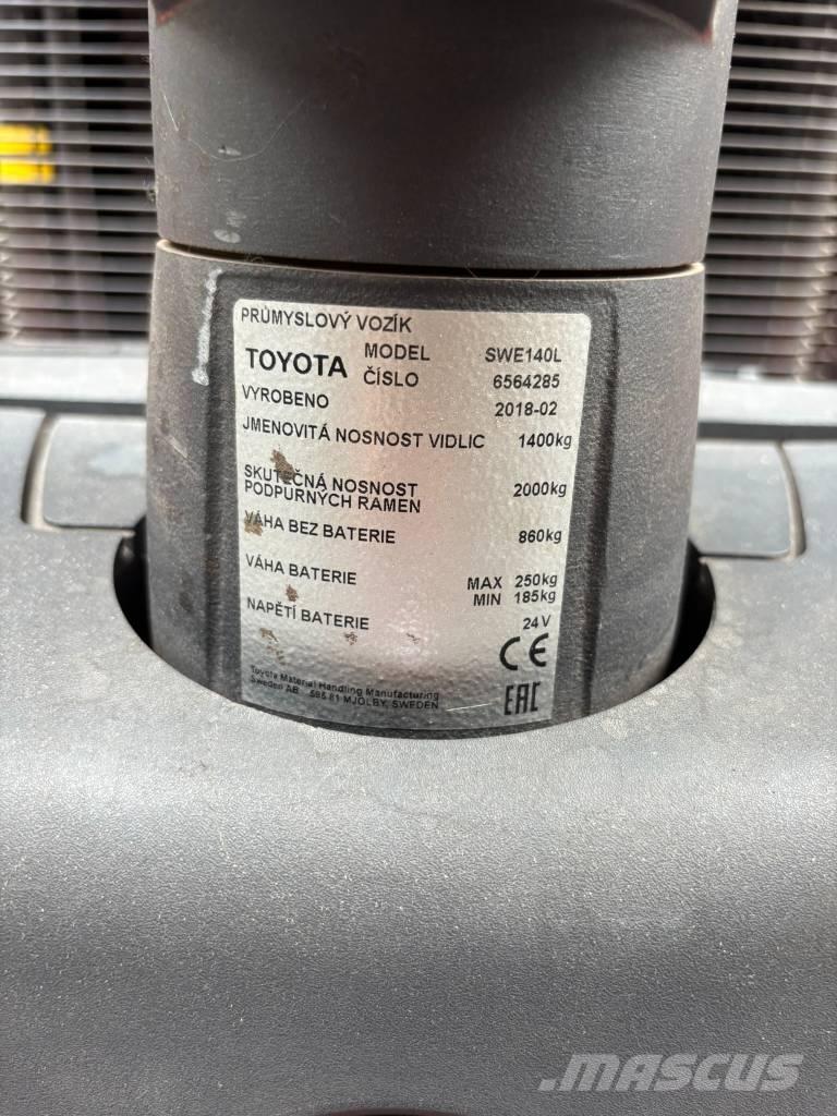 Toyota SWE140L Ηλεκτρικά παλετοφόρα με ιστό