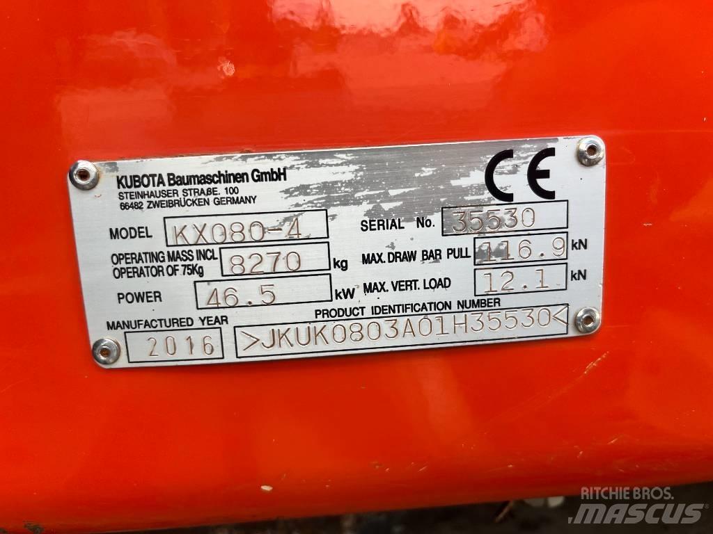Kubota KX 080-4 Μίνι εκσκαφείς 7t - 12t