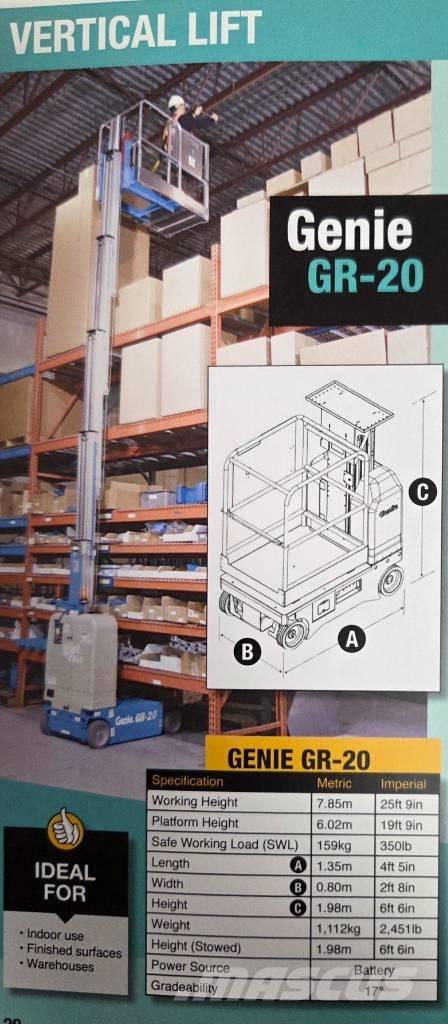 Genie GR 20 Ανυψωτήρες με κατακόρυφους πυλώνες