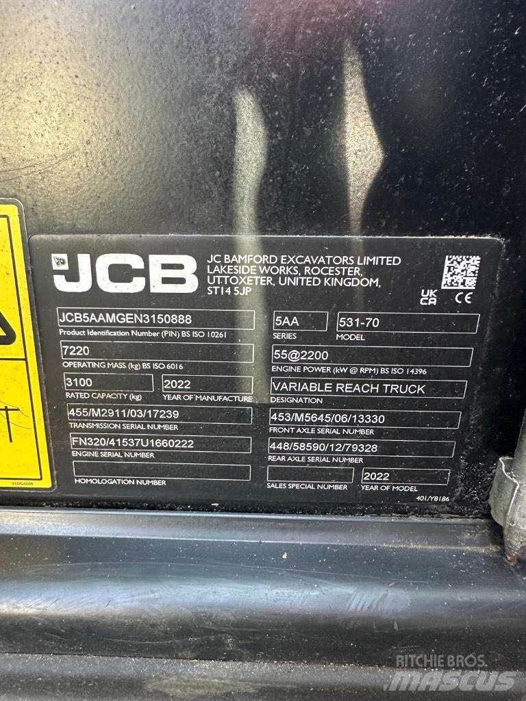 JCB 531-70 Τηλεσκοπικοί ανυψωτές