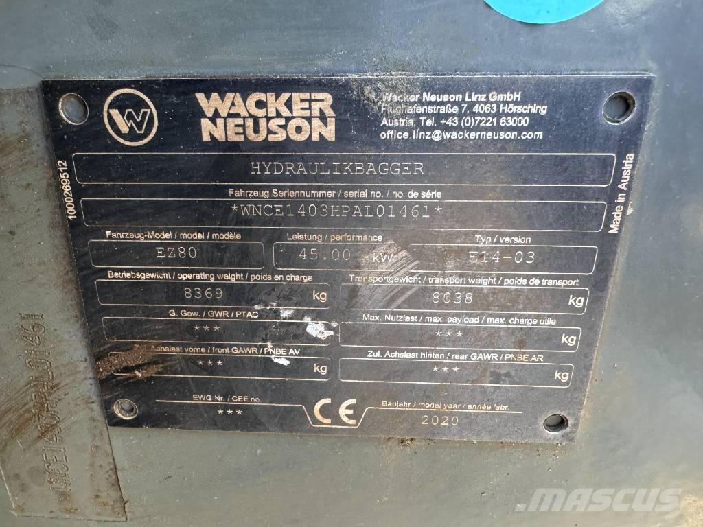 Wacker Neuson EZ80 Εκσκαφείς με ερπύστριες