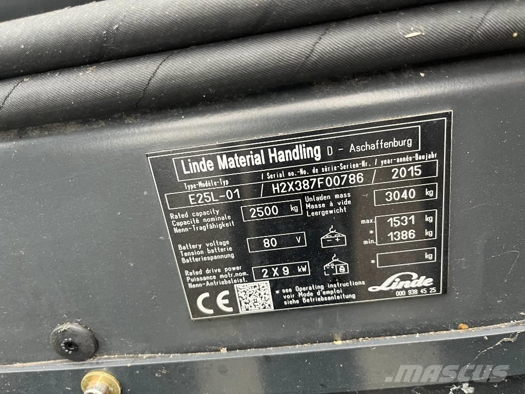 Linde E25L-01 Ηλεκτρικά περονοφόρα ανυψωτικά κλαρκ