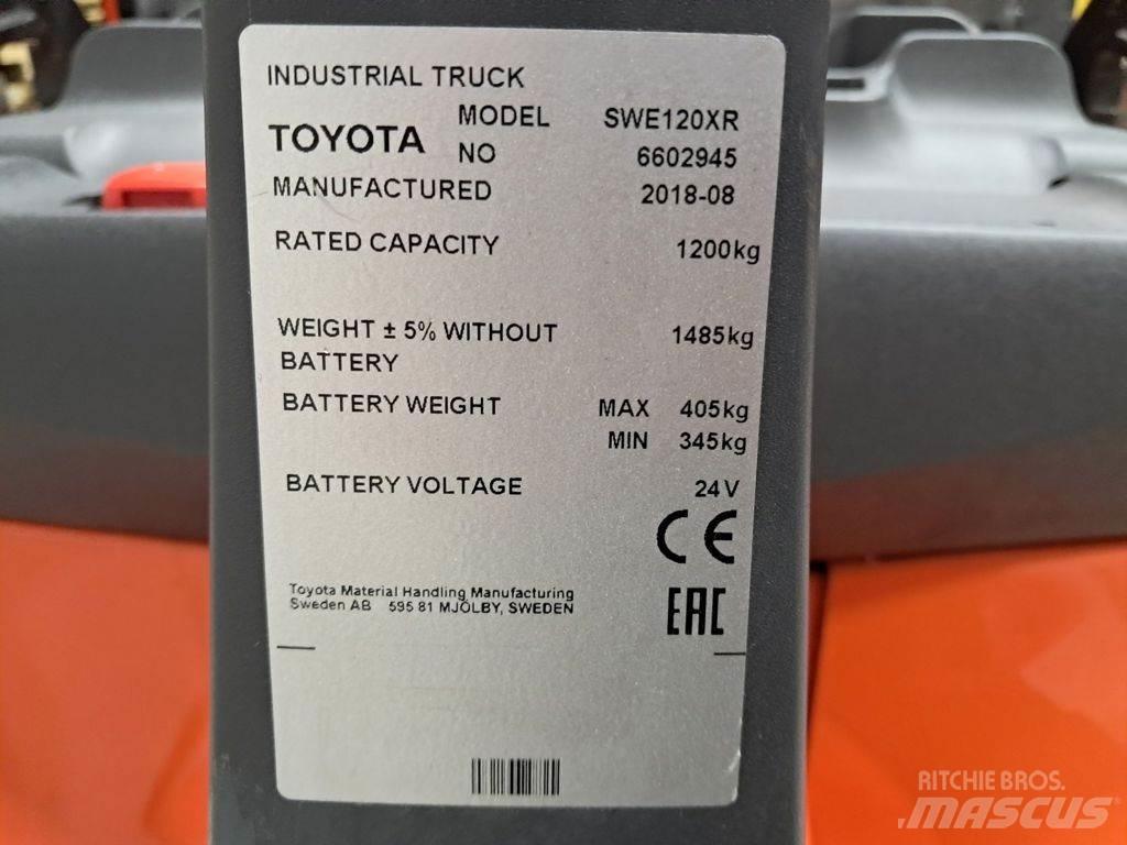 Toyota SWE120XR Παλετοφόρα πεζού χειριστή με ιστό