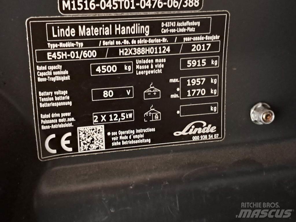Linde E45H-01/600 Ηλεκτρικά περονοφόρα ανυψωτικά κλαρκ