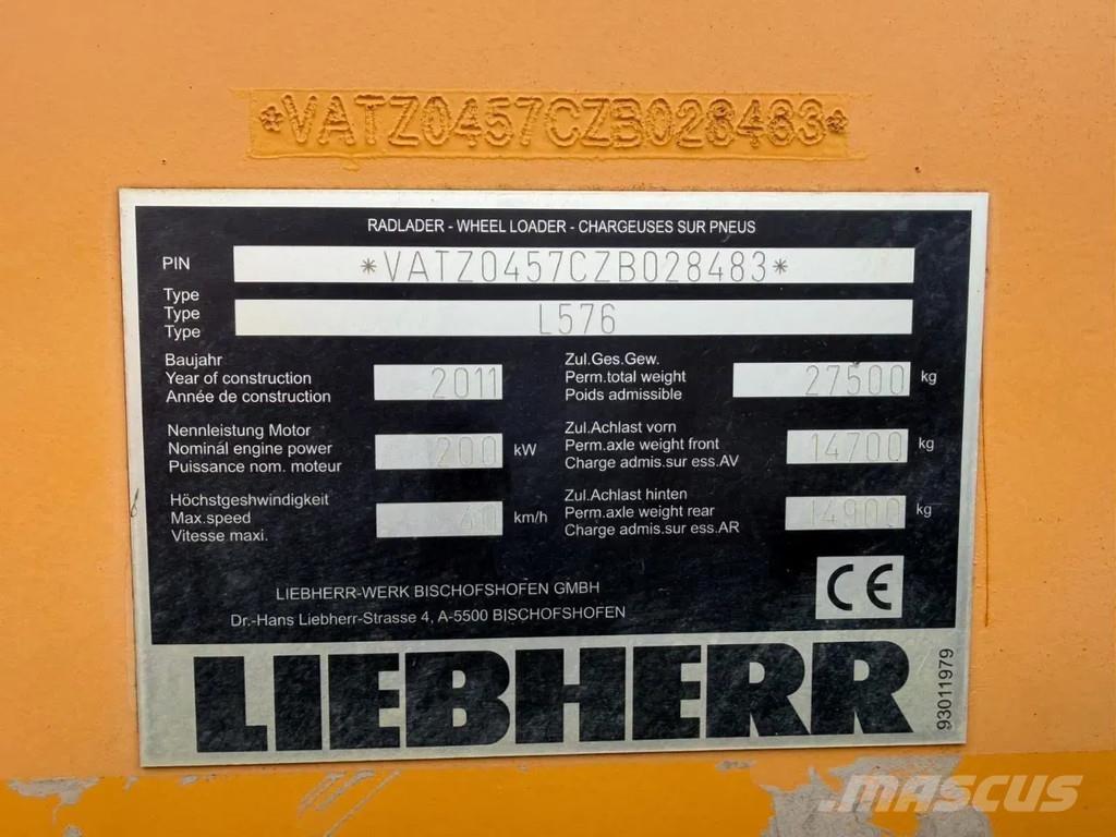 Liebherr L576 Φορτωτές με λάστιχα (Τροχοφόροι)