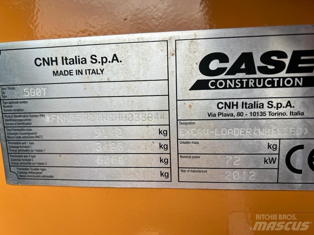 CASE 580 T Εκσκαφείς Φορτωτές τύπου JCB
