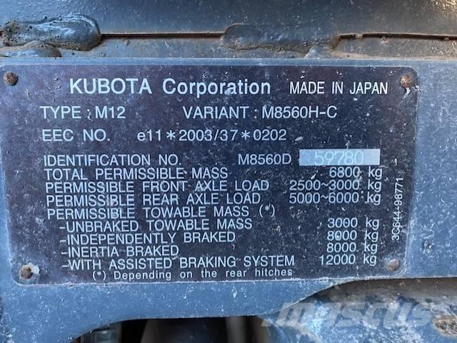 Kubota M 8560 Τρακτέρ