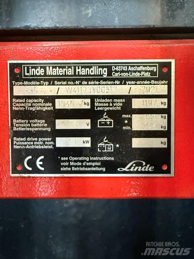 Linde L16APi/1173 Παλετοφόρα πεζού χειριστή με ιστό