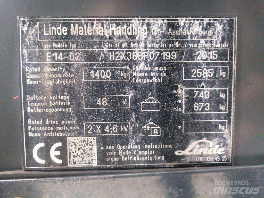 Linde E14-02 Ηλεκτρικά περονοφόρα ανυψωτικά κλαρκ