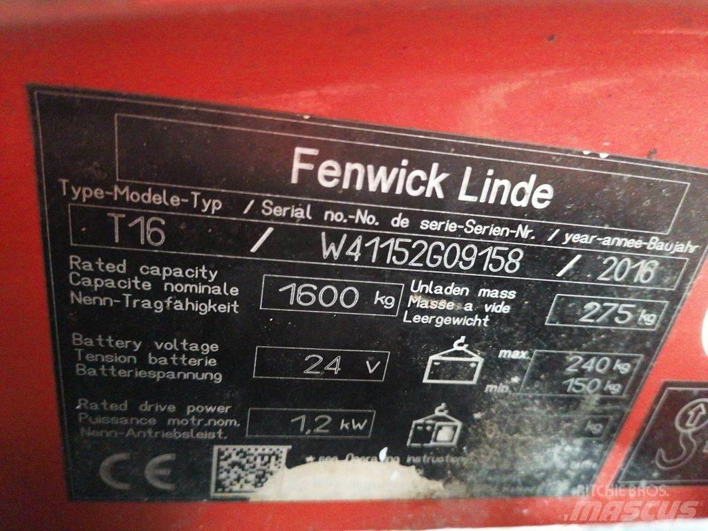 Linde T16 Χειροκίνητο περονοφόρο ανυψωτικό