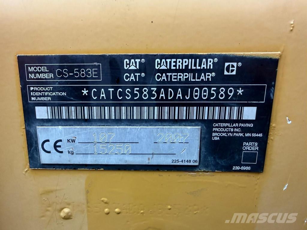 CAT CS583E Οδοστρωτήρες μονού κυλίνδρου