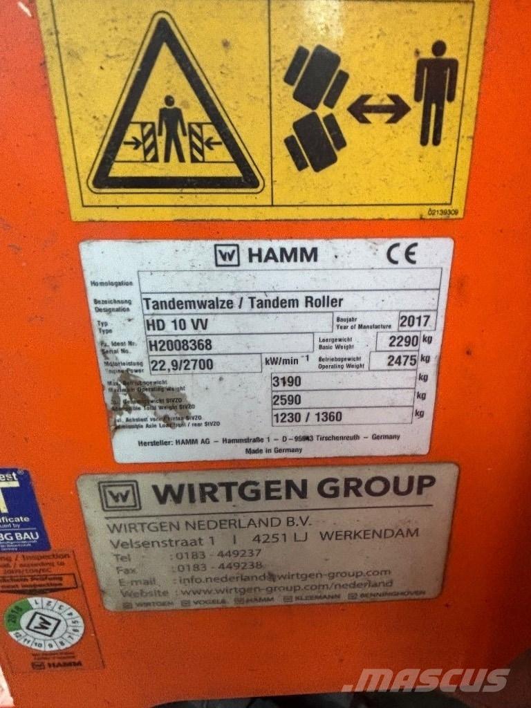 Hamm HD 10 Αποξέστες δρόμων
