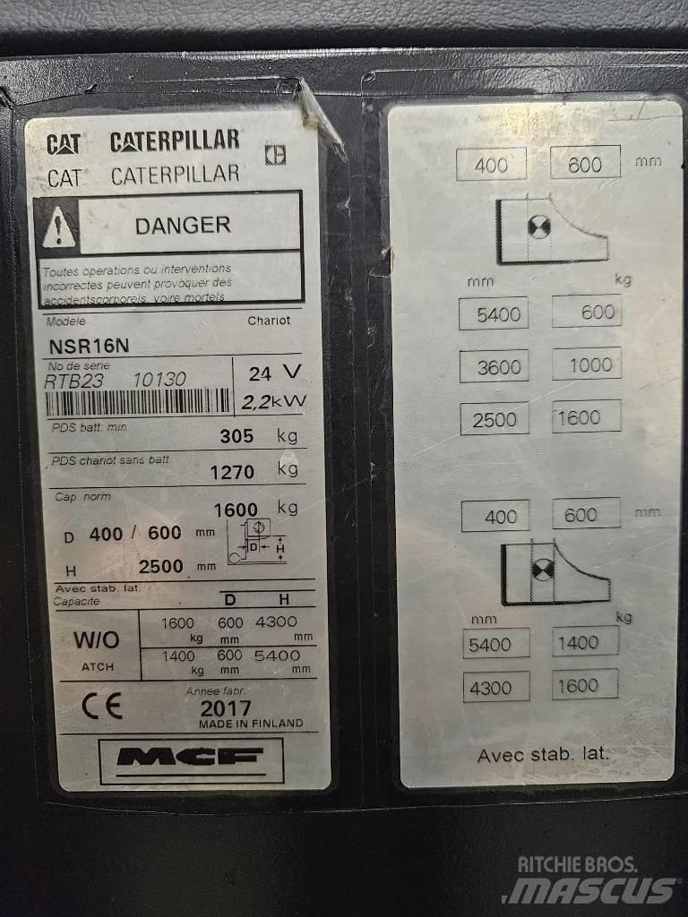 CAT NSR16N Ηλεκτρικά παλετοφόρα με ιστό