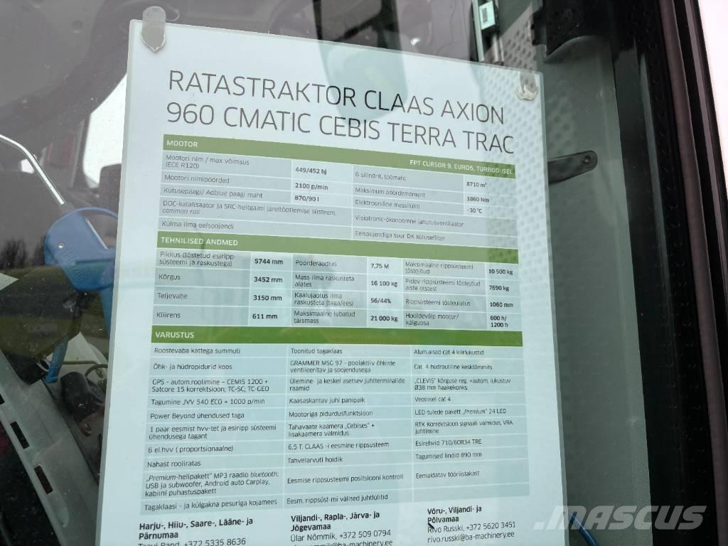 CLAAS Axion 960TT Τρακτέρ