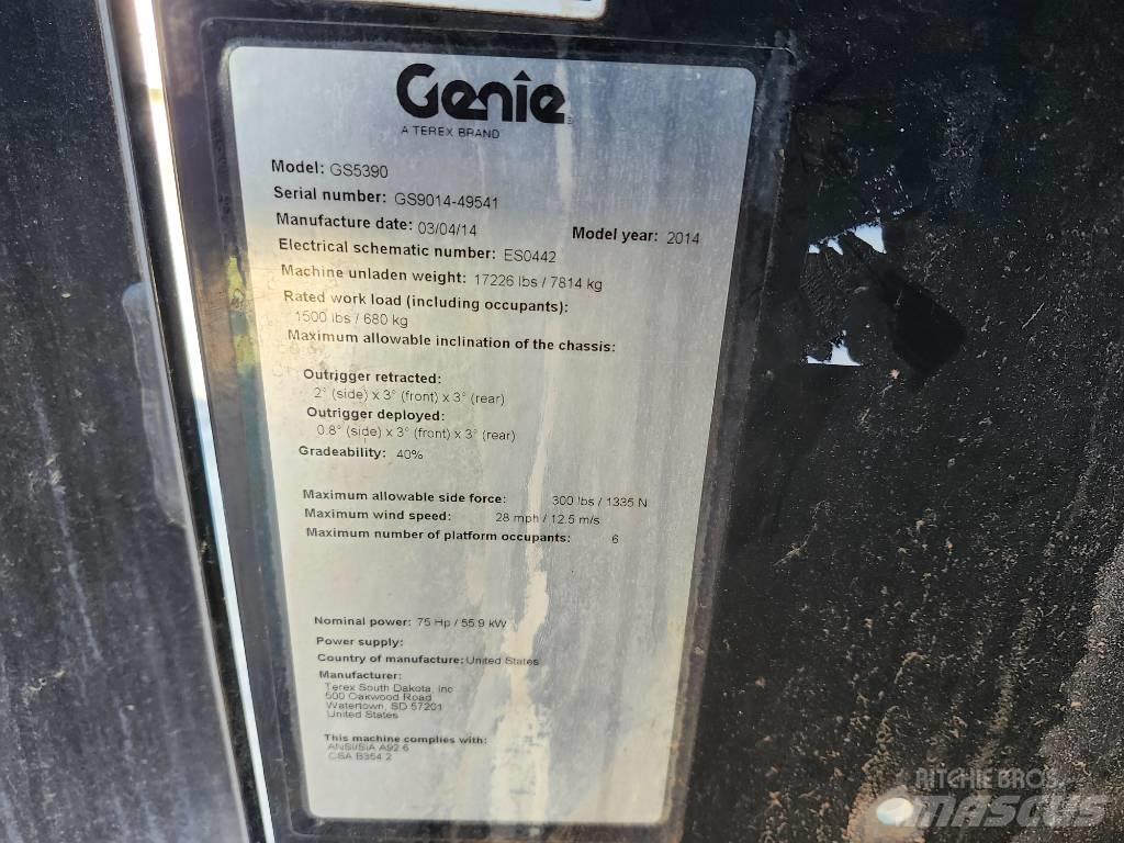 Genie GS 5390 Ανυψωτήρες ψαλιδωτής άρθρωσης