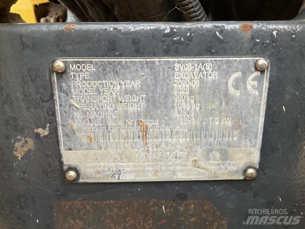 Yanmar SV08 Εκσκαφάκι (διαβολάκι) < 7t