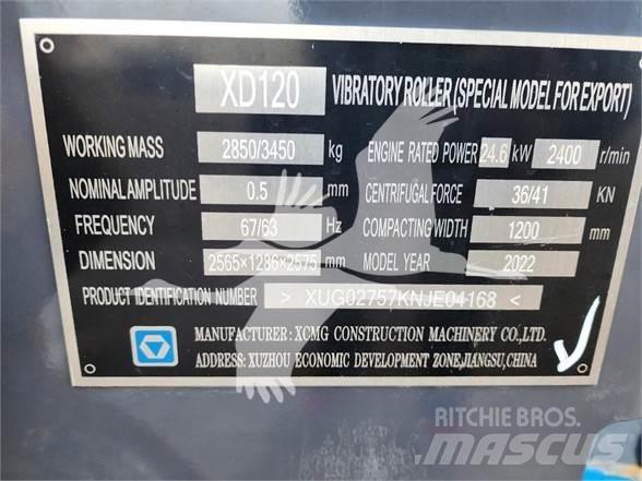 XCMG XD120 Οδοστρωτήρες μονού κυλίνδρου