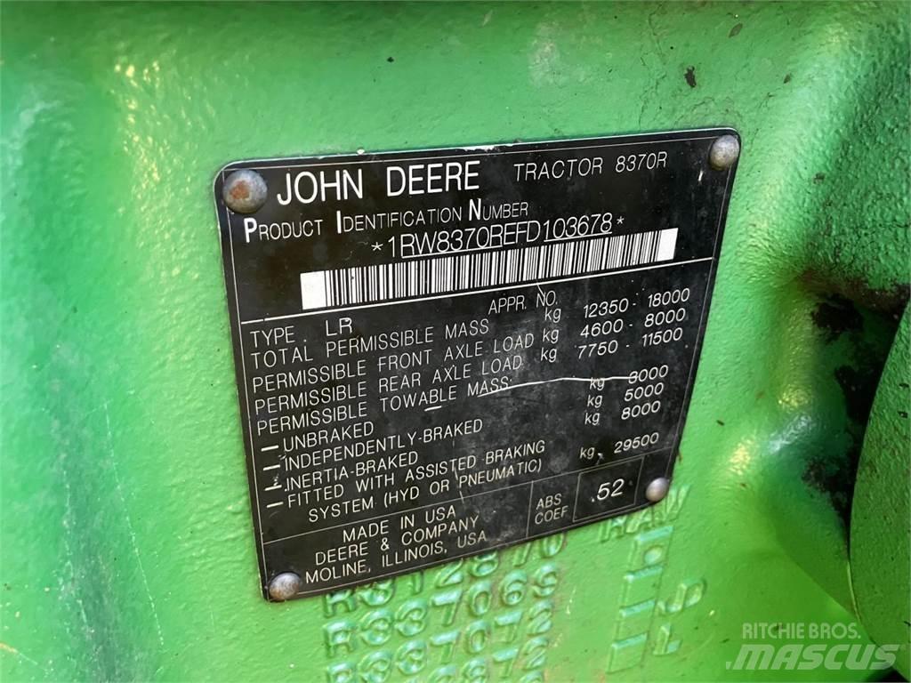 John Deere 8370R Τρακτέρ