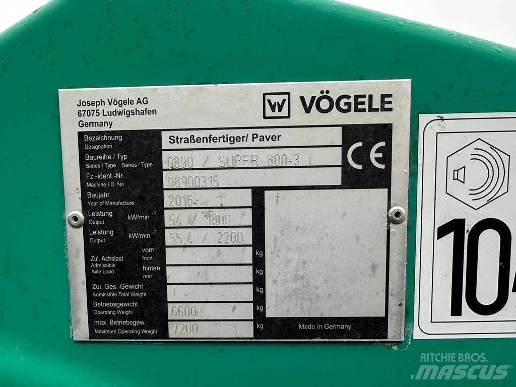 Vögele Super 800 -3i Επίστρωση ασφάλτου