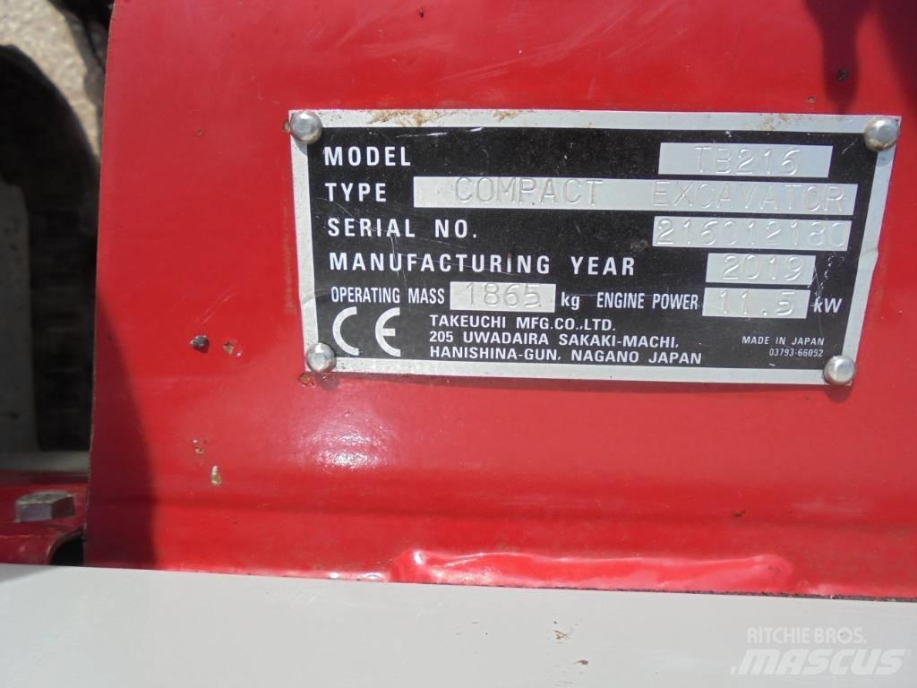 Takeuchi TB216 Εκσκαφάκι (διαβολάκι) < 7t