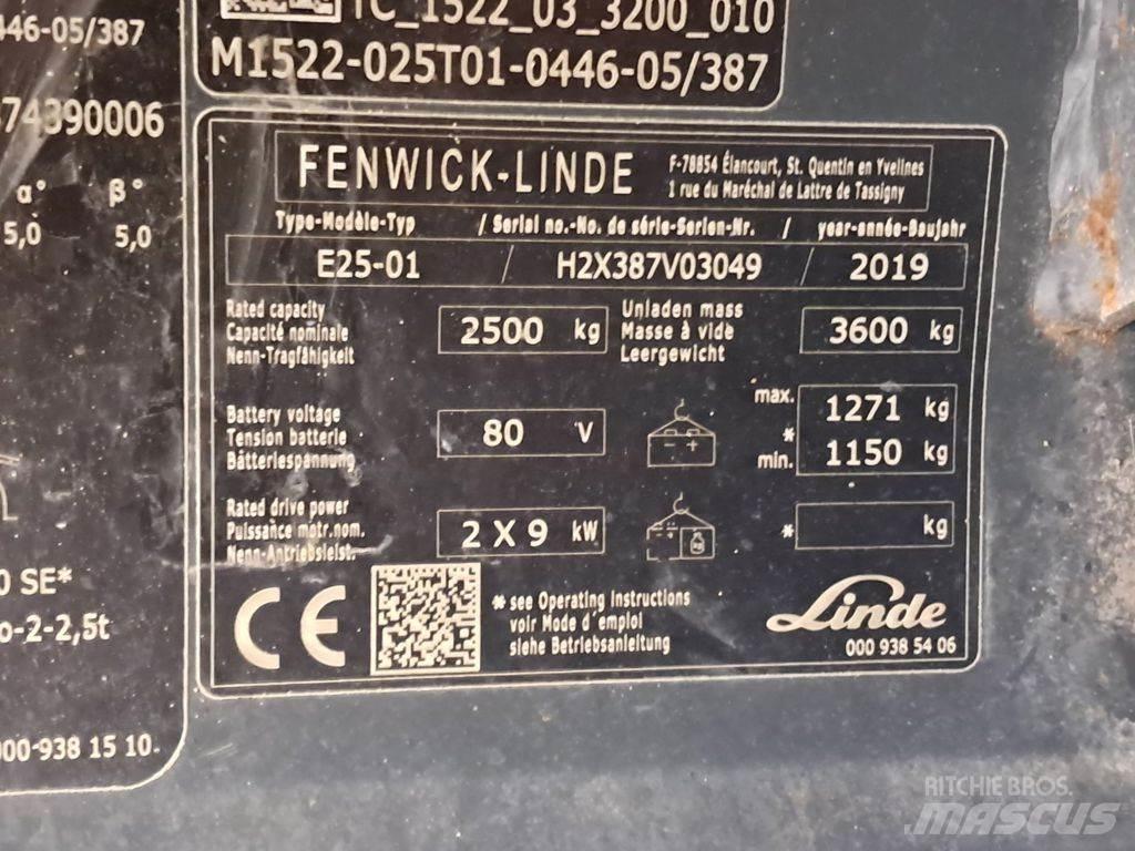 Linde E25-01 Ηλεκτρικά περονοφόρα ανυψωτικά κλαρκ