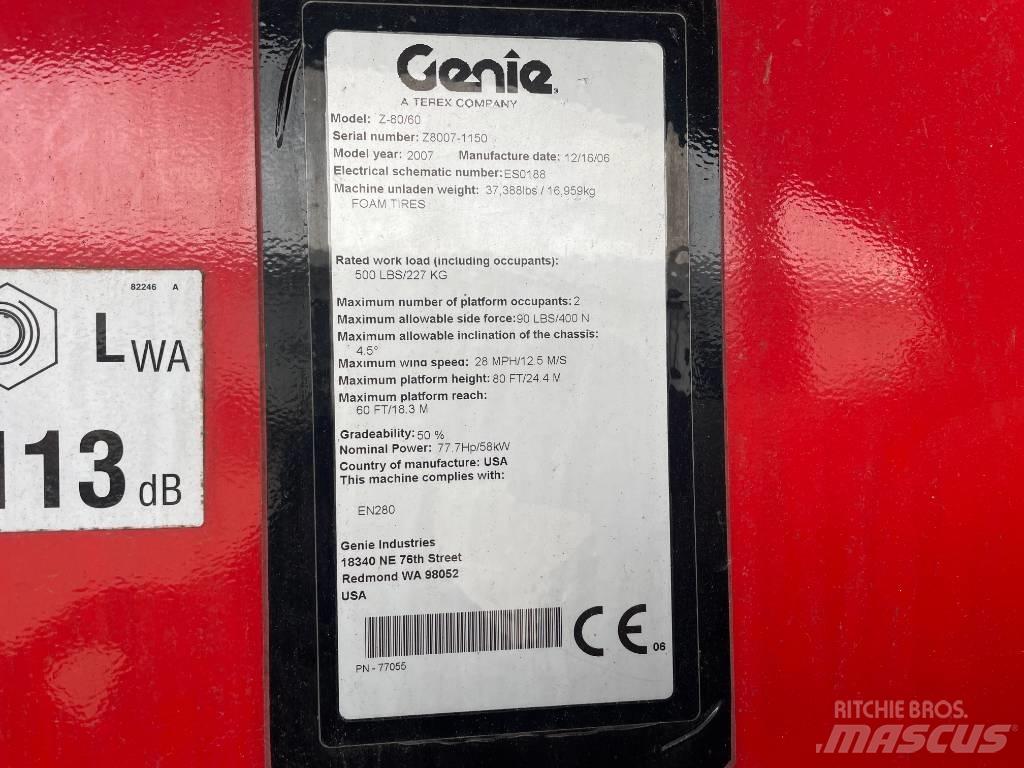 Genie Z 80/60 Ανυψωτήρες με αρθρωτό βραχίονα