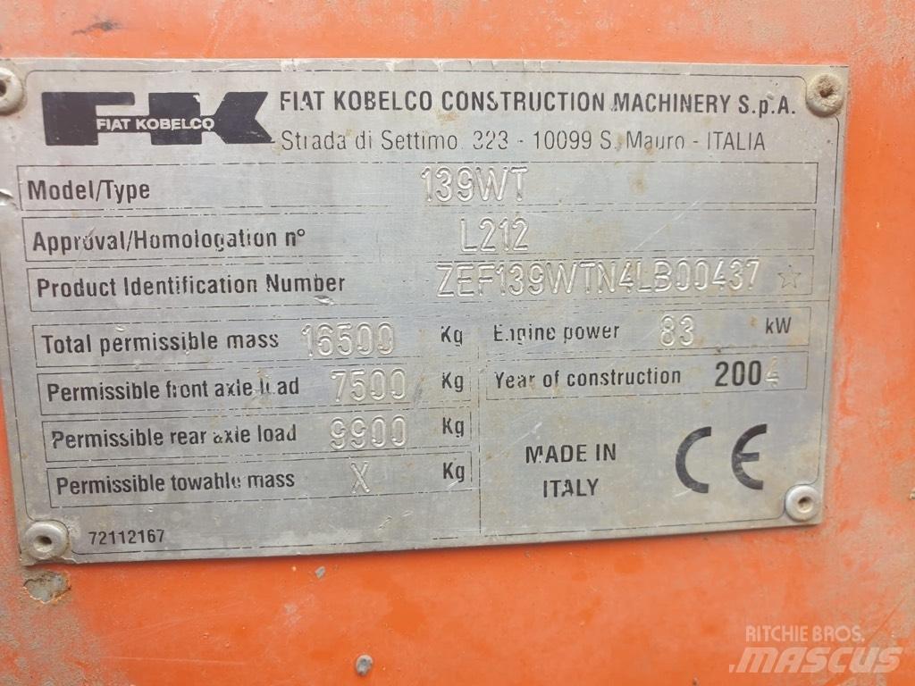 Fiat-Kobelco E 145 W Εκσκαφείς με τροχούς - λάστιχα