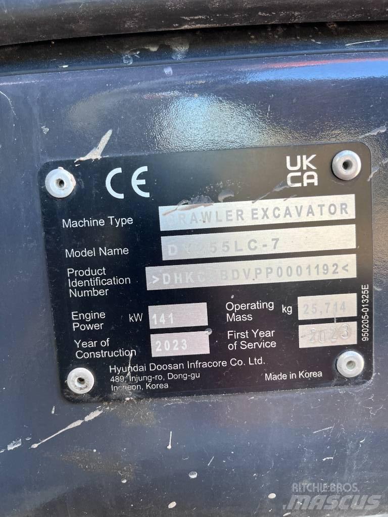 Doosan DX255 LC-7 Εκσκαφείς με ερπύστριες