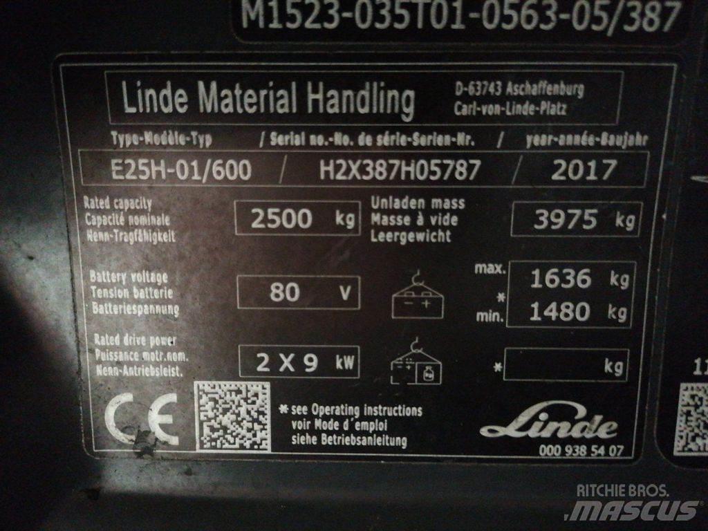 Linde E25H-01/600 Ηλεκτρικά περονοφόρα ανυψωτικά κλαρκ