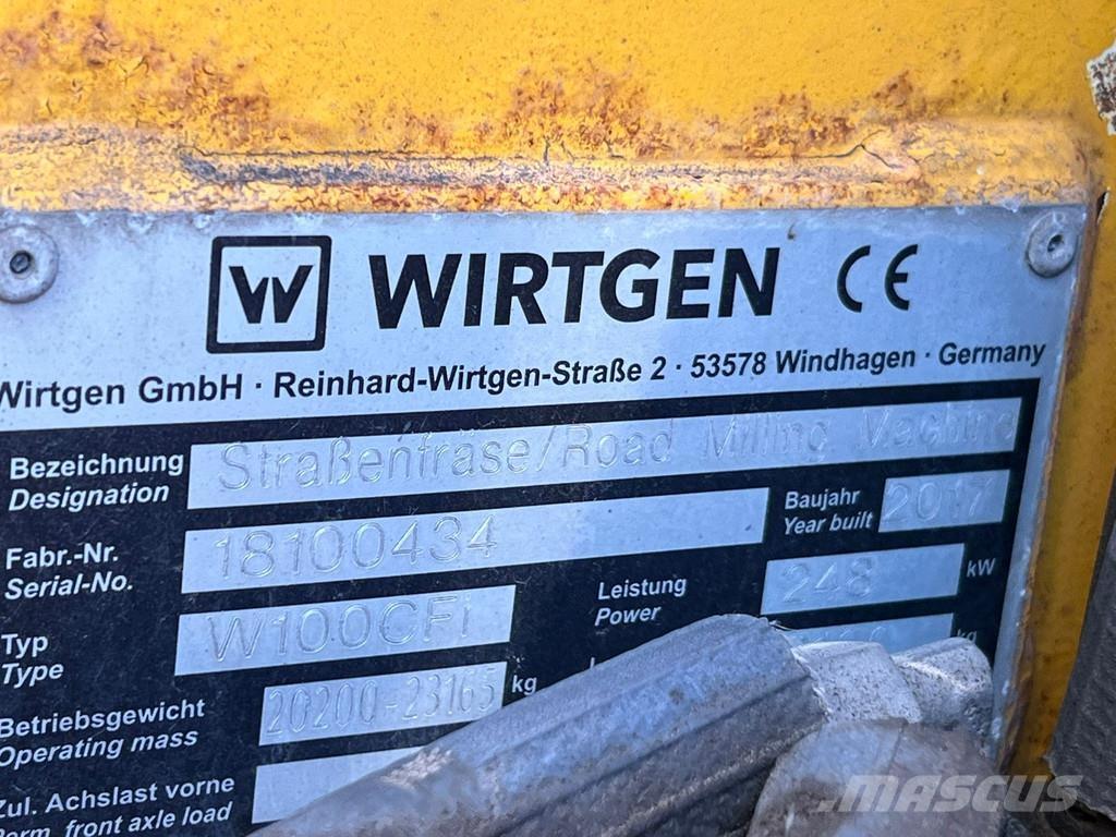 Wirtgen W100CFI Επεξεργασίας επίστρωσης ασφάλτου