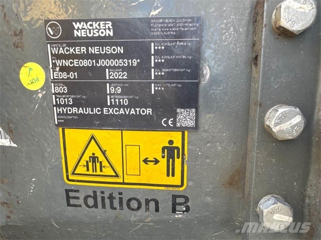 Wacker Neuson 803 Εκσκαφείς με ερπύστριες