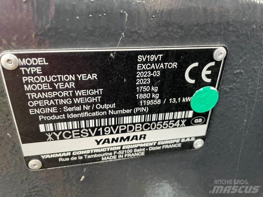 Yanmar SV19VT Μίνι εκσκαφείς 7t - 12t