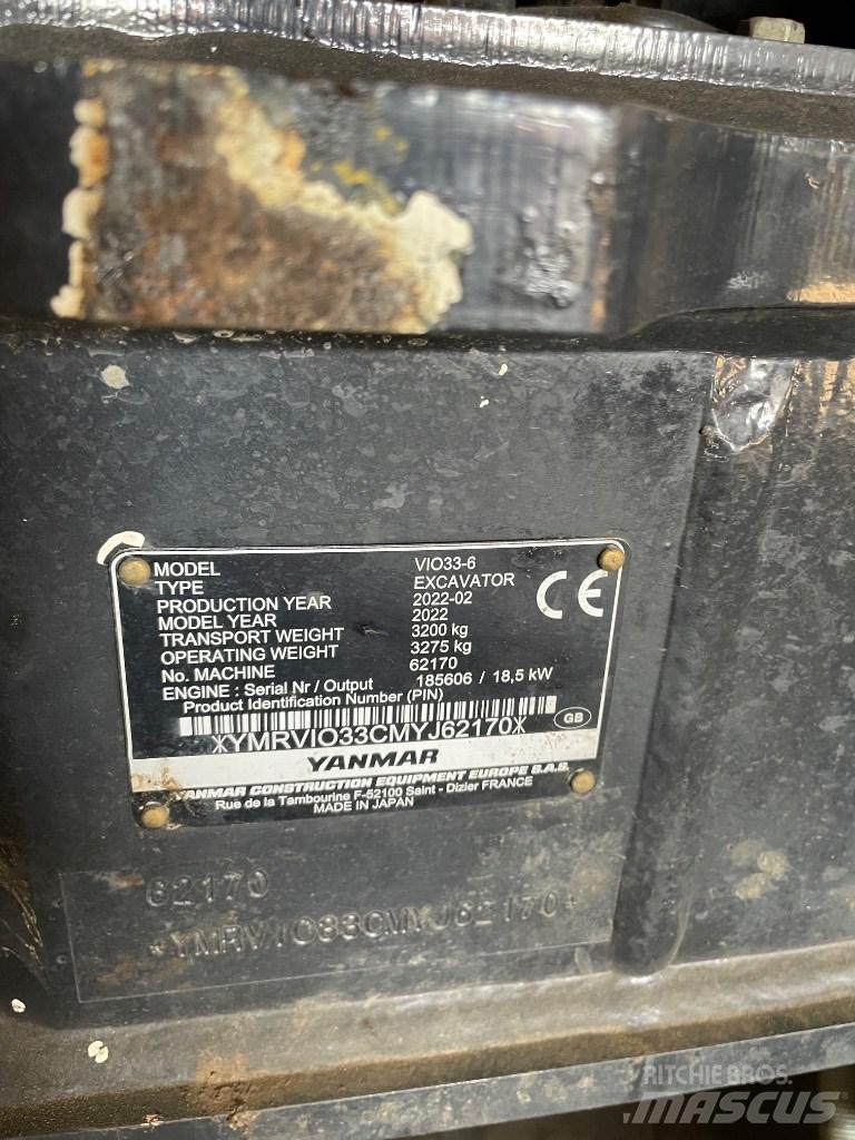 Yanmar Vio 33 Εκσκαφάκι (διαβολάκι) < 7t