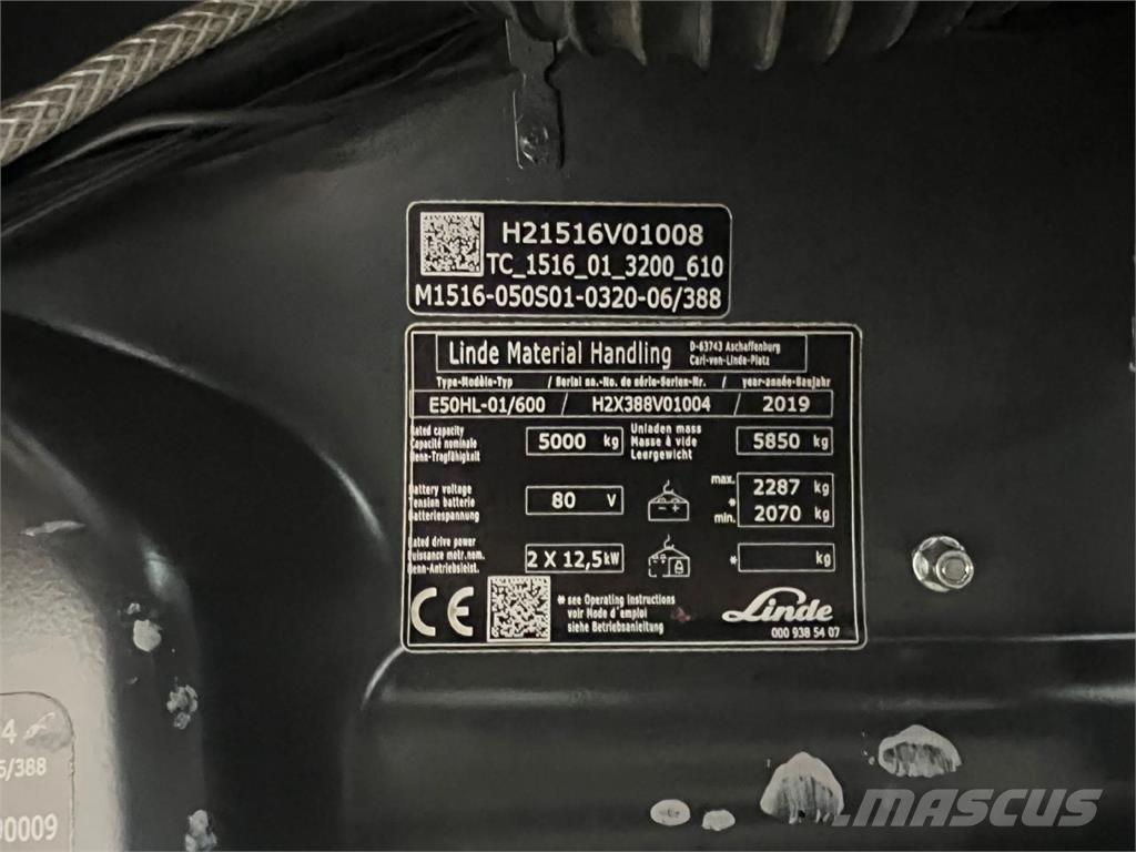 Linde E 50HL-01 Ηλεκτρικά περονοφόρα ανυψωτικά κλαρκ