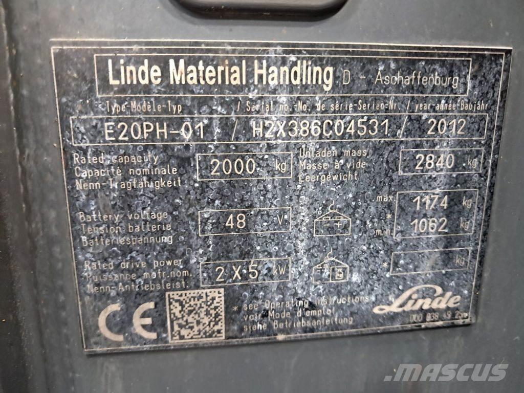 Linde E20PH-01 Ηλεκτρικά περονοφόρα ανυψωτικά κλαρκ