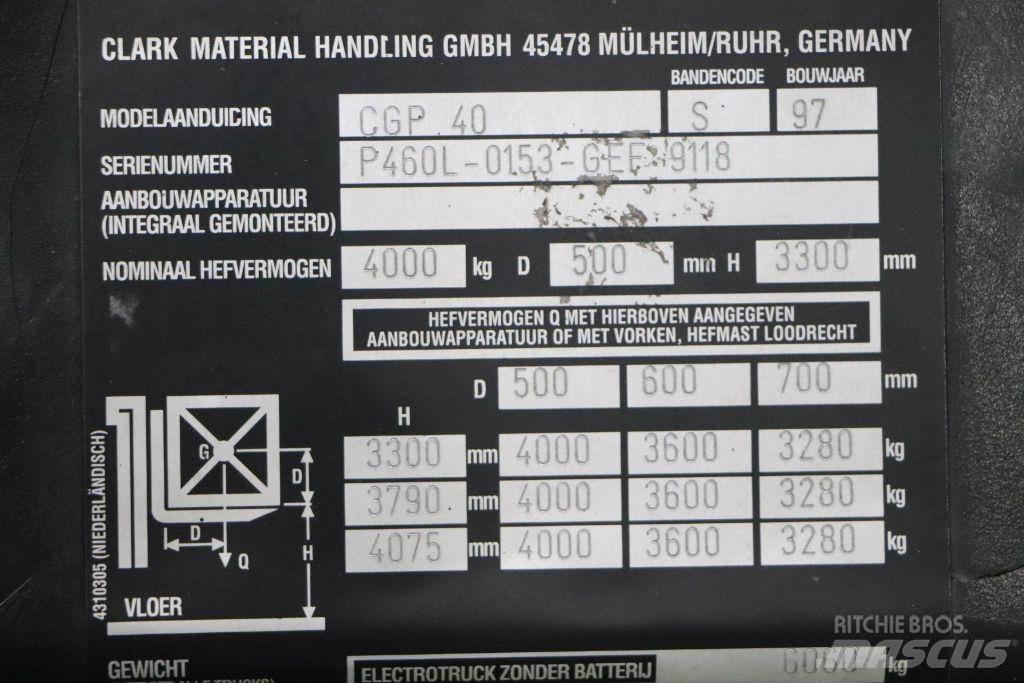 Clark CGP40 Περονοφόρα ανυψωτικά κλαρκ με φυσικό αέριο LPG