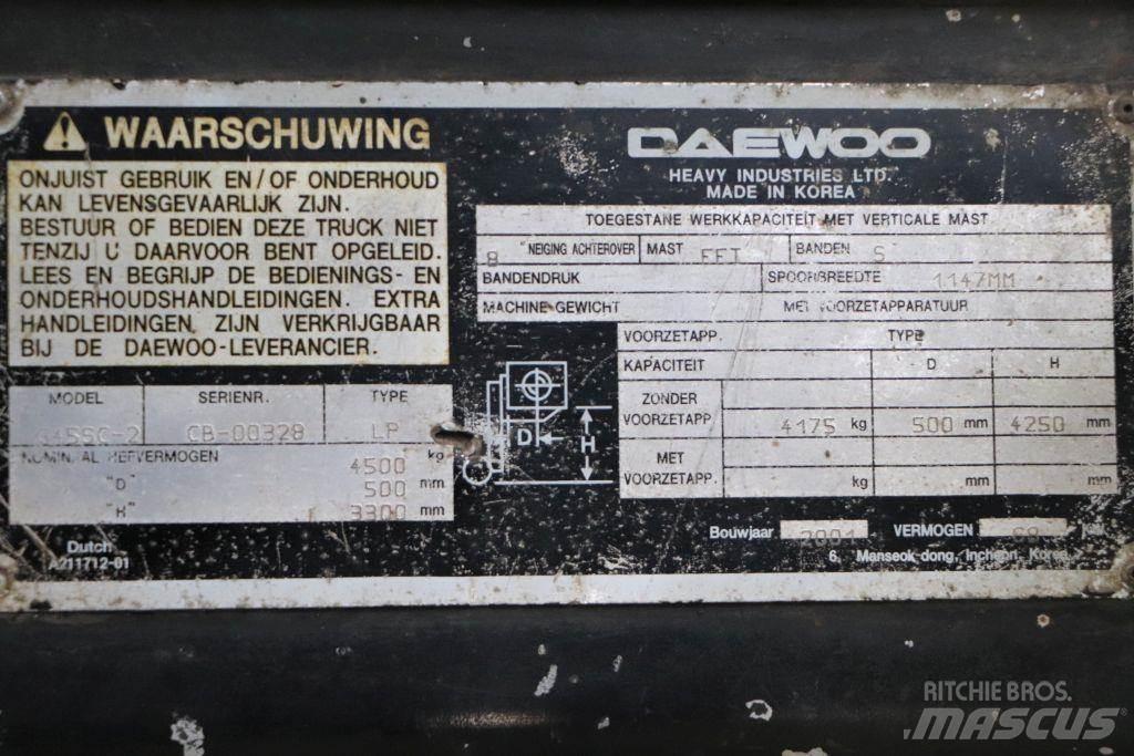 Daewoo G45SC-2 Περονοφόρα ανυψωτικά κλαρκ με φυσικό αέριο LPG