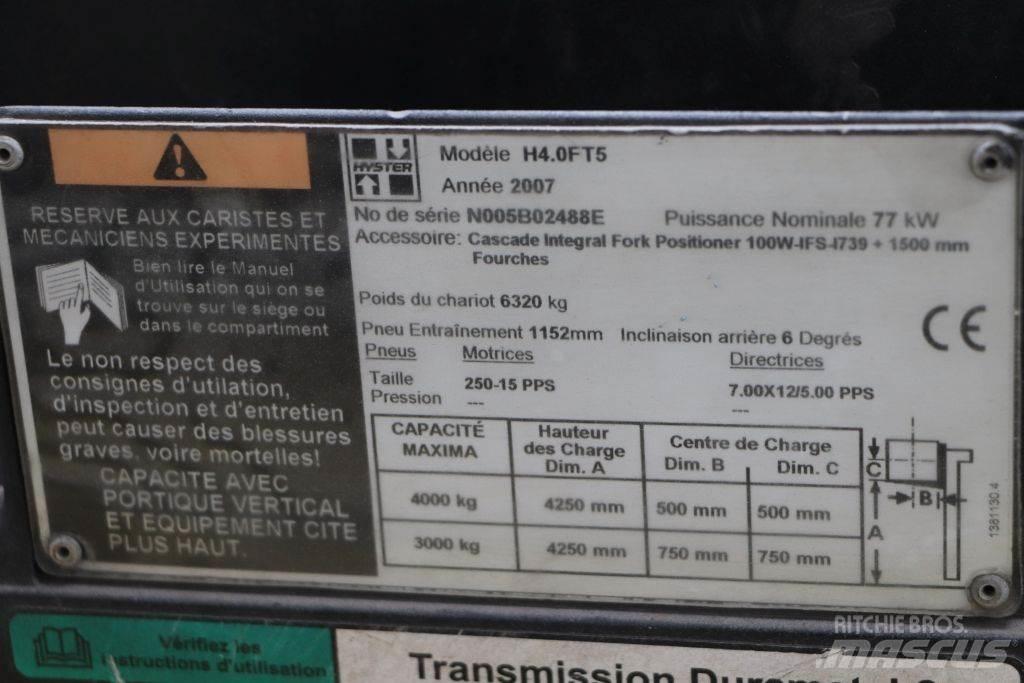Hyster H4.0FT5 Περονοφόρα ανυψωτικά κλαρκ με φυσικό αέριο LPG