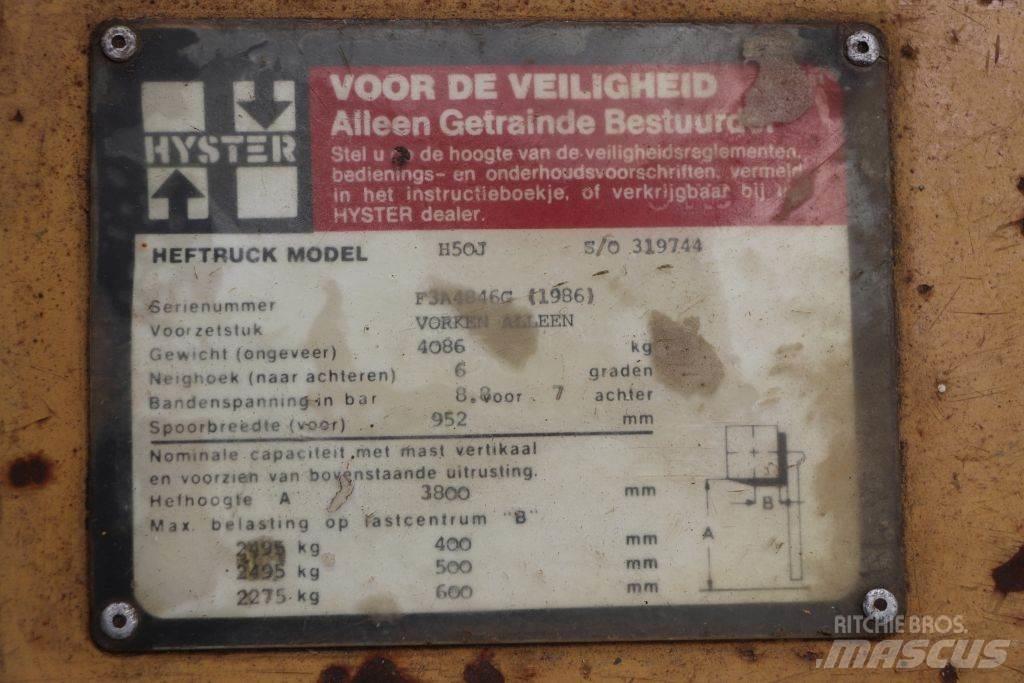 Hyster H50J Περονοφόρα ανυψωτικά κλαρκ με φυσικό αέριο LPG